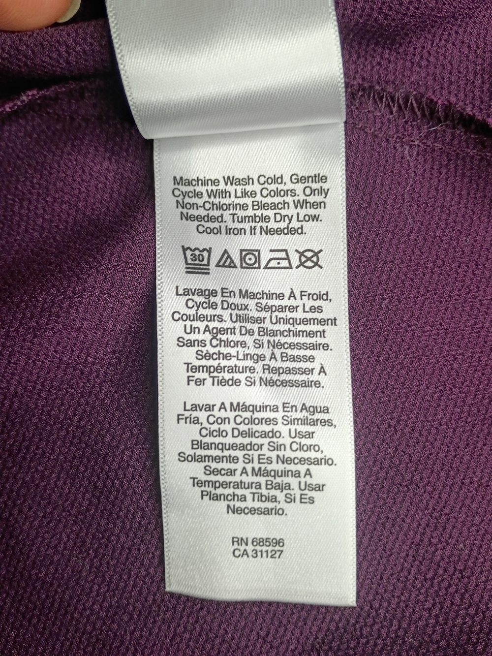 DKNY Deep Purple Sleeveless Blouse - Picture 7 of 8